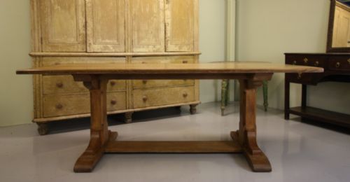 19th Century Antique Oak Dining Table by Heals