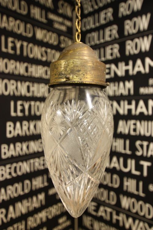 Four Beautiful Antique Cut Glass Hanging Lights