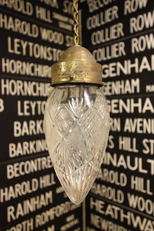 fig 1. Four Beautiful Antique Cut Glass Hanging Lights