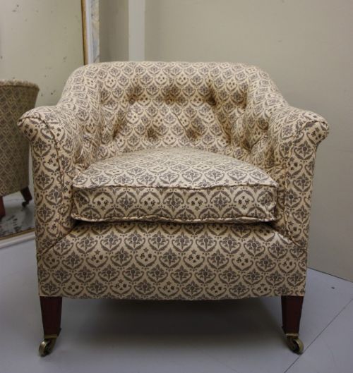 fig 1. Original Antique Howard & Sons Armchair