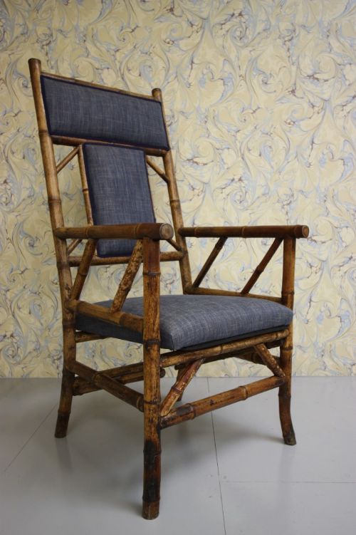 19th Century Antique Bamboo Armchair