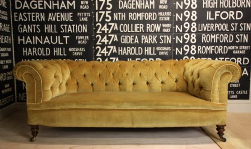 English Antique 19th Century Chesterfield Sofa.