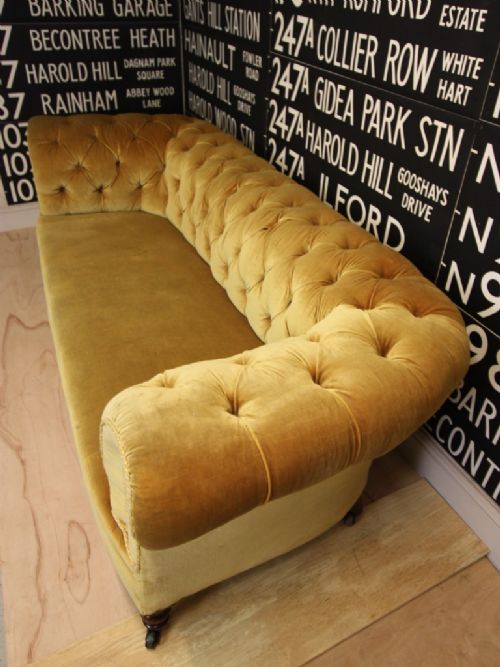 fig 1. English Antique 19th Century Chesterfield Sofa.