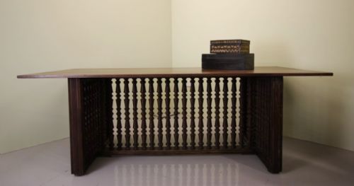 Moorish Design Antique Mahogany Dining Table/desk.