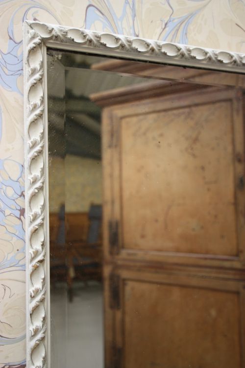 fig 1. Stunning & Decorative Gesso Framed Antique Mirror