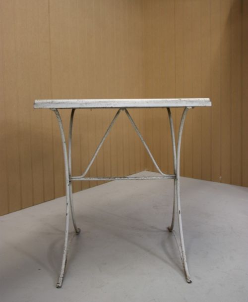 fig 1. French Antique Iron and Marble Pastry Table.