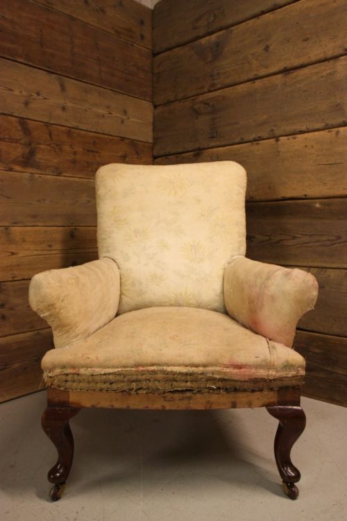 Antique 19th Century Wing Chair by Shoolbred