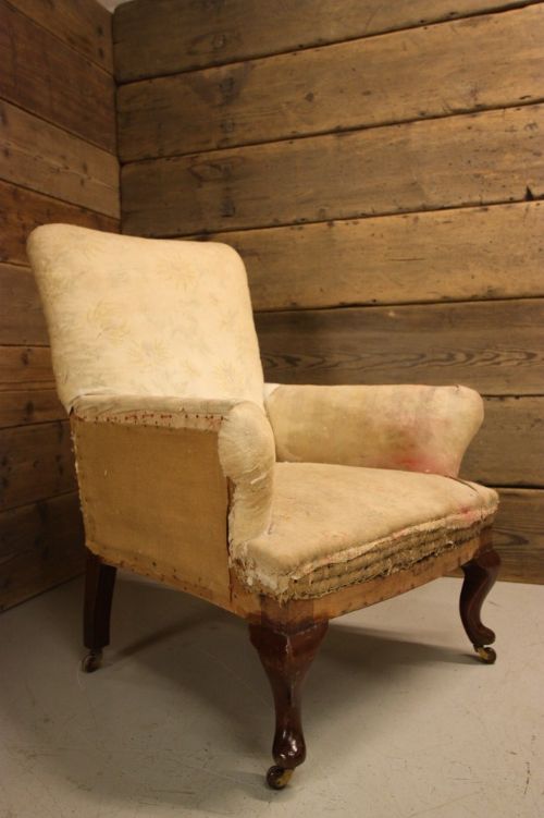 fig 1. Antique 19th Century Wing Chair by Shoolbred