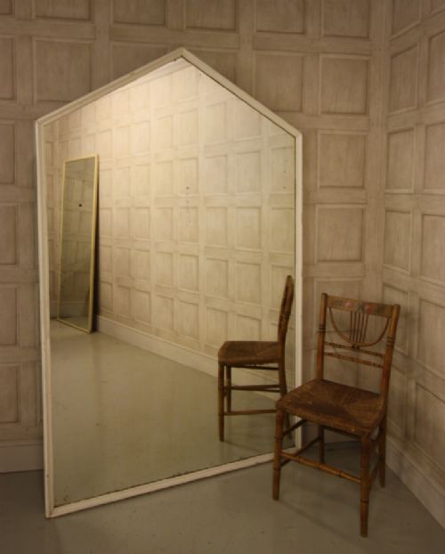 Unusual Antique 19th Century Shop Mirror