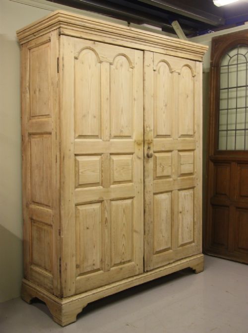 fig 1. Irish Georgian Antique Pine Housekeepers Cupboard