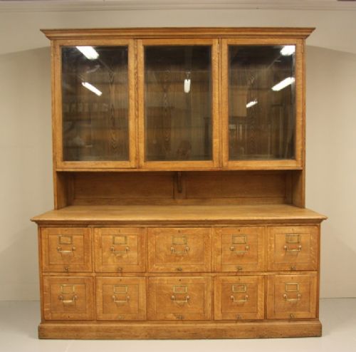Antique Oak Sorting Office Bookcase by John Taylor
