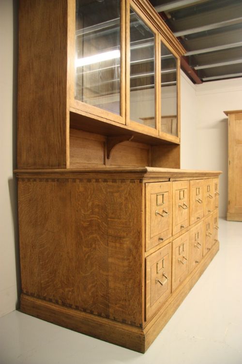fig 3. Antique Oak Sorting Office Bookcase by John Taylor