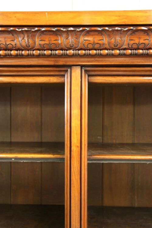 fig 2. Great English Antique Walnut Open Bookcase