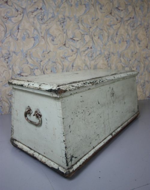 fig 1. 19th century Antique Painted Pine Ship's Trunk