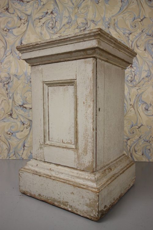 Regency Antique Painted Pine Plinth Cupboard