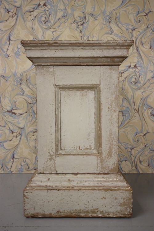 fig 1. Regency Antique Painted Pine Plinth Cupboard