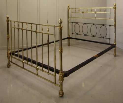 Great Quality English Antique Brass Double Bed