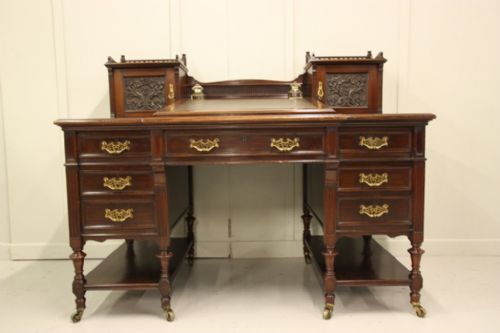 fig 1. Wonderful Quality Antique Walnut Dickens Desk