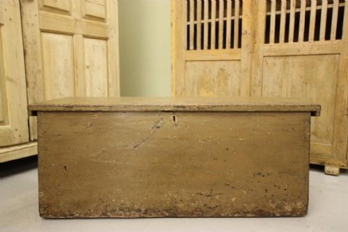 fig 1. Georgian Antique Ship's Trunk in Original Paint