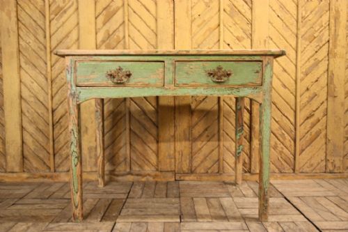 fig 1. Georgian Antique Painted Pine Side Table