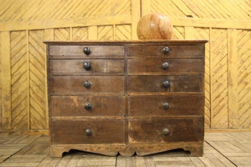 English Georgian Antique Chest in Original Paint