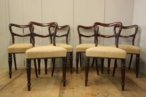 fig 1. Six English Antique Finest Mahogany Dining Chairs