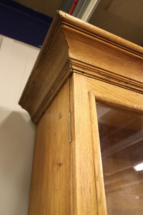 fig 2. Fabulous Large Antique Oak Astragal Bookcase