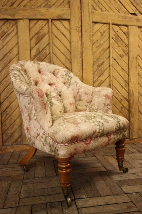 William IV Upholstered Antique Armchair