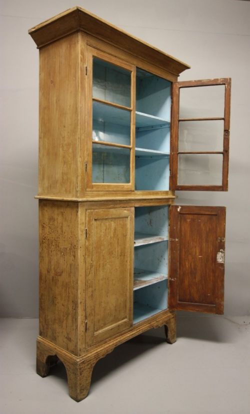 fig 1. Georgian Antique Four Door Cupboard.