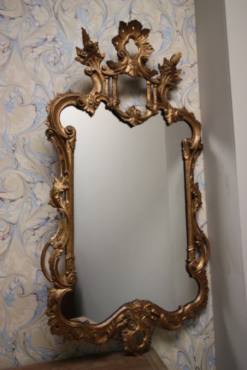 19th Century Chippendale Design Antique Mirror