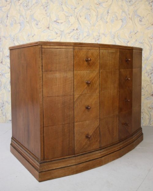 fig 1. Heals antique walnut chest of drawers