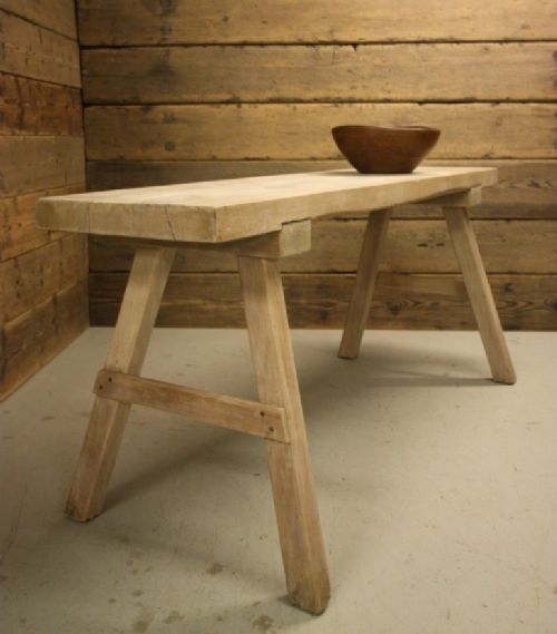 Simple & Bleached Antique Console/side Table