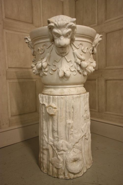 Italian Antique Terracotta Jardiniere on Stand