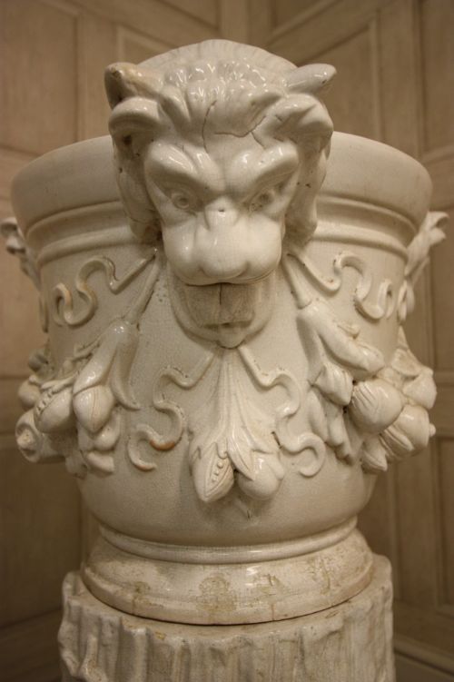 fig 1. Italian Antique Terracotta Jardiniere on Stand