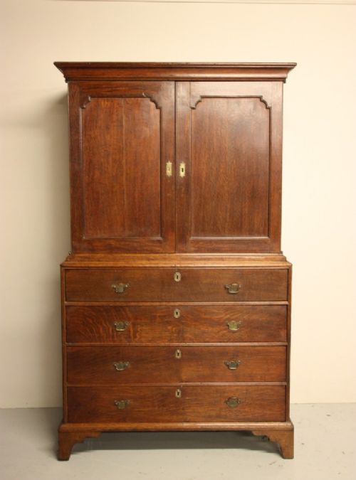 fig 1. Early Georgian Antique Oak Estate Cupboard