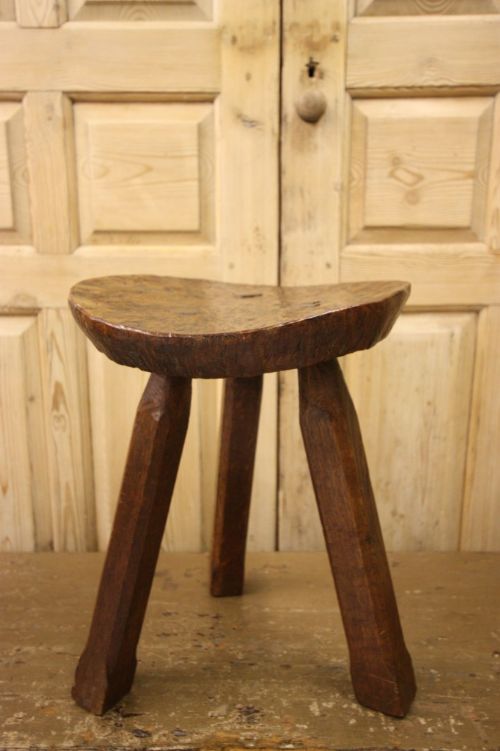1920'S Burr Oak Stool