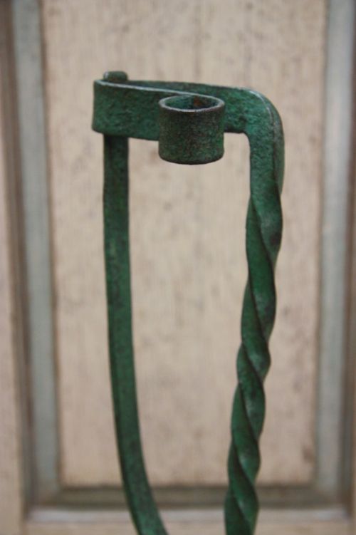 Irish Antique Wrought Iron Rush Light