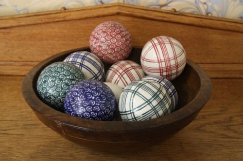 fig 1. Collection of Nine Decorative Antique Carpet Bowls