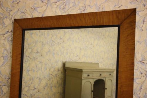 fig 1. Very Large Burr Maple Antique Mirror