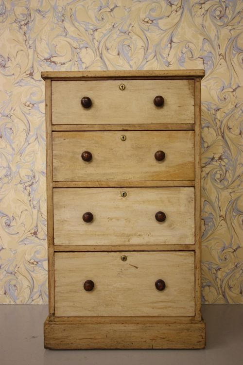 fig 1. Regency Antique Original Painted Flight of Drawers