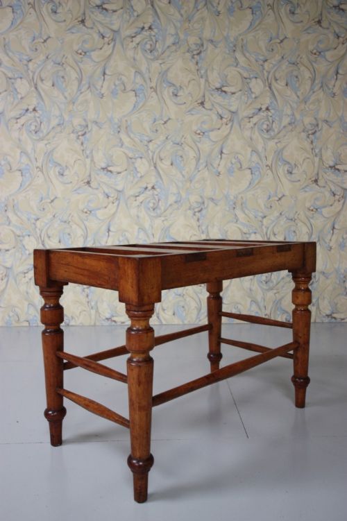 19th Century Antique Birchwood Luggage Stand