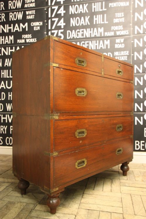 English Made Antique Military Campaign Chest