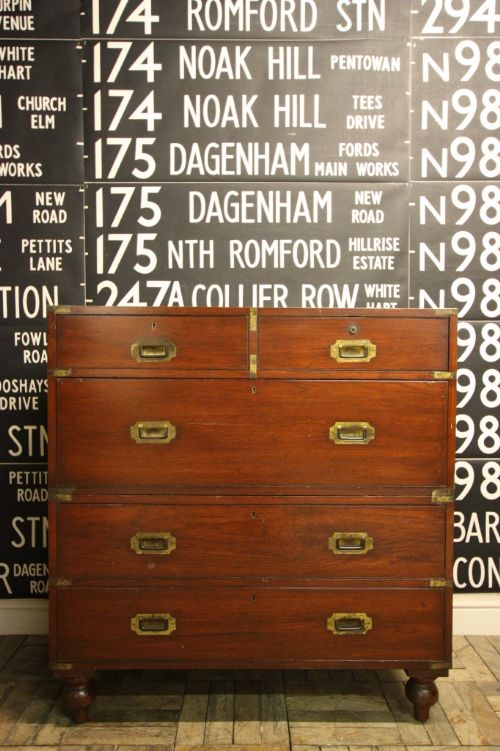 fig 1. English Made Antique Military Campaign Chest