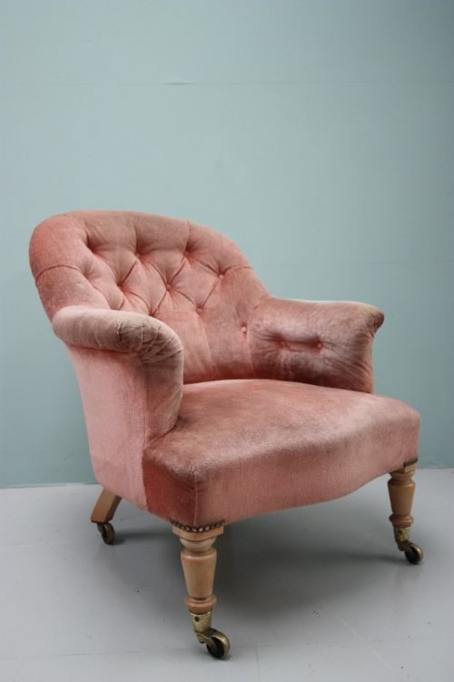 fig 1. English Satin Birch Antique Armchair