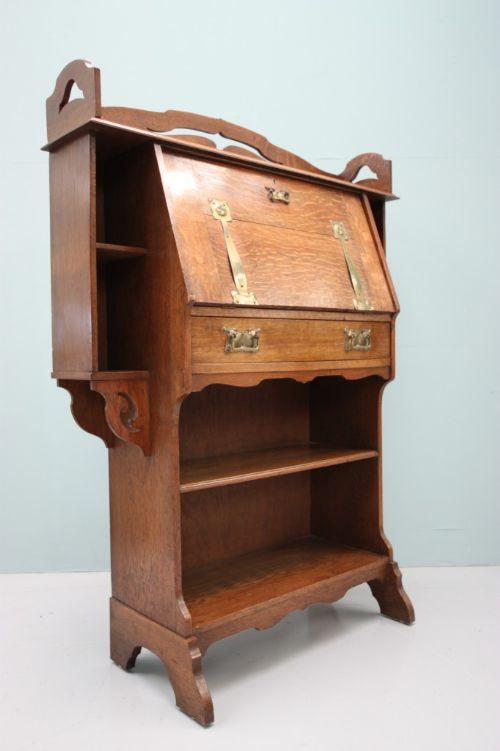 fig 1. Liberty's Antique Oak Writing Bureau.
