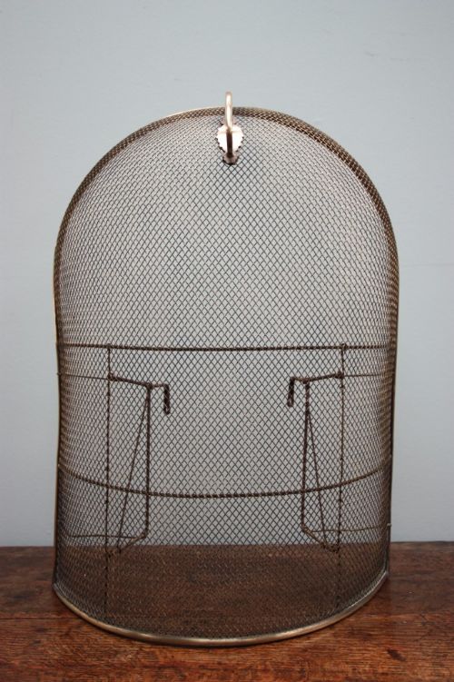 English Brass Domed Antique Fire Spark Guard