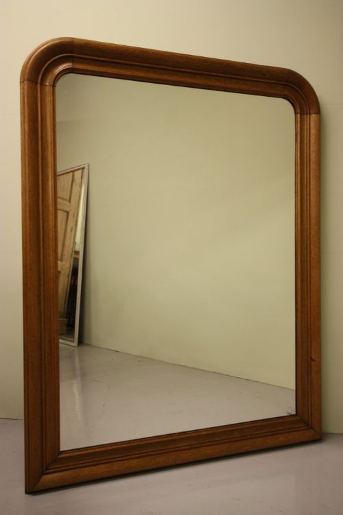 19th Century Antique Oak Mirror.
