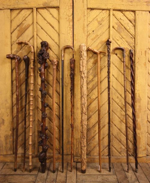 Collection of 12 Antique Walking Sticks.