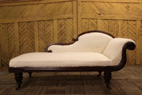 English Regency Antique Mahogany Chaise Longue