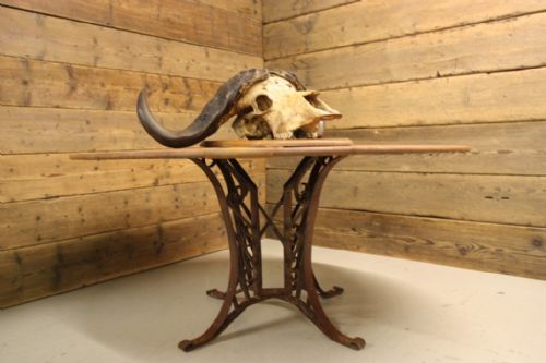 fig 1. Large 1920's Wrought Iron Dining Table